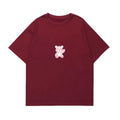 Pinkish-Burgundy T-Shirt with Bear Print